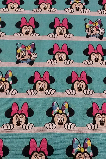 Pamučna tkanina MINNIE tirkizna