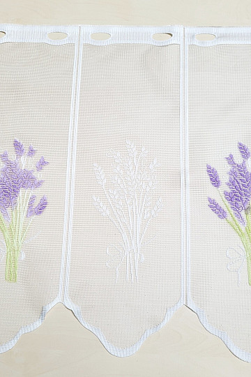 Jacquard zastor za vitraž LAVANDA