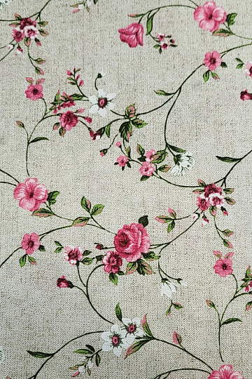 Dekorativna tkanina Flowers RAME roza