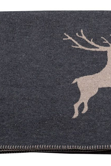 Pamučna deka DF SYLT DEER ANTHRACITE