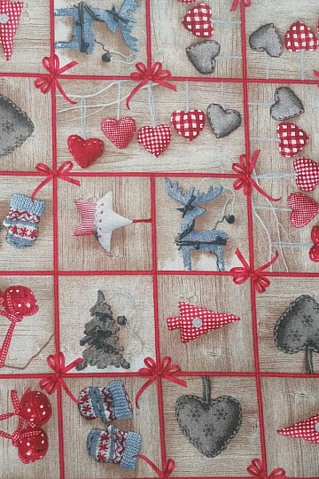 Dekorativna tkanina COUNTRY Christmas smeđa