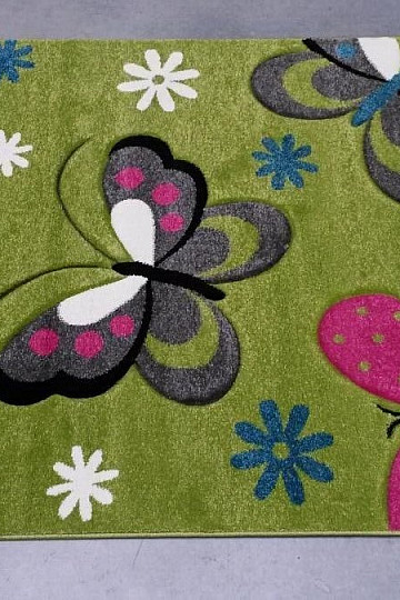 Dječji komadni tepih Butterflies zeleni