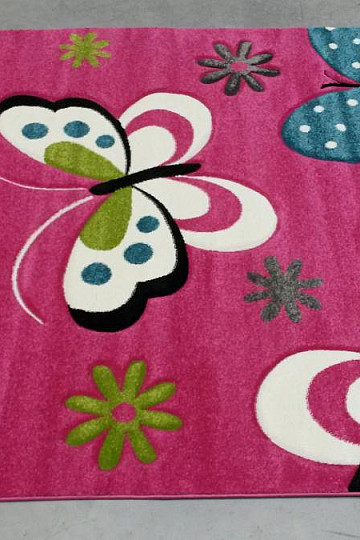 Dječji komadni tepih PINK BUTTERFLIES