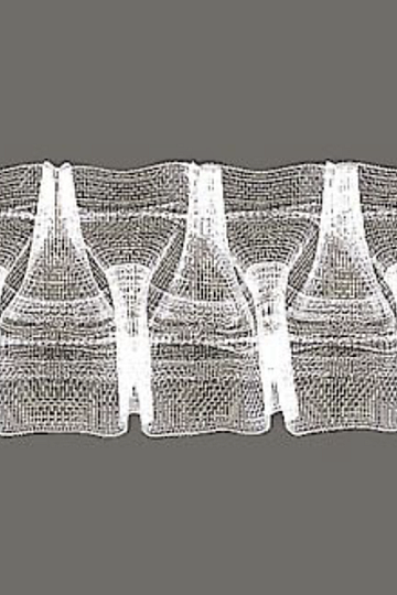 ZIGZAG traka za volančiće za zavjese 5 cm, 1:3