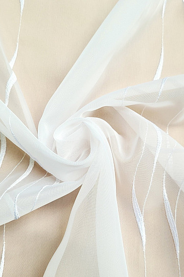 Vezena luksuzna bijela zavjesa GERSTER 195/0001