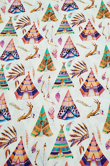Dječji pamučni saten TEEPEE digitalni tisak
