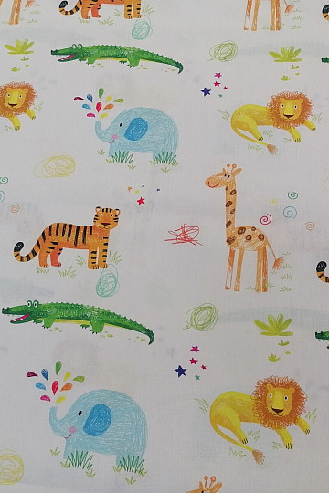 Pamučna tkanina JUNGLE DOODLE