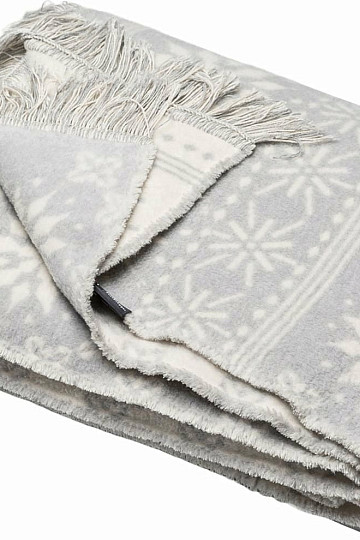 Pamučni pokrivač Winter snowflakes Flakes sivi