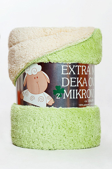deka Sheep-sheep 150/200 svijetlo zelena/krem