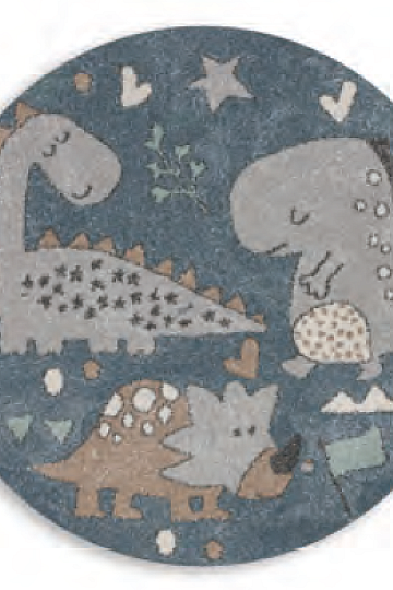Dječji okrugli tepih ROMA dinosauri