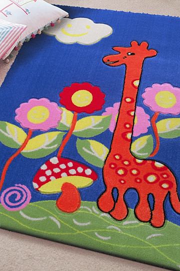 Dječji tepih KIDS GIRAFFE plavi
