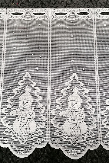 BOŽIĆNA jacquard zavjesa za vitraž SNJEŠKO