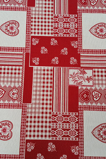 Dekorativna tkanina SRCE cvijet II jacquard kombinacija