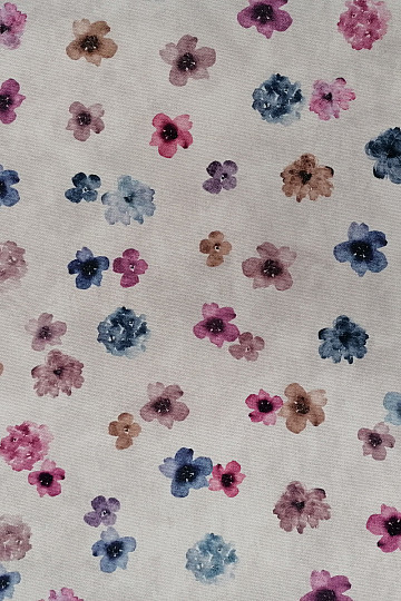 Dekorativna tkanina FLOWERS ljubičasto-plava