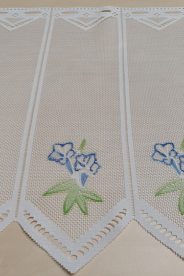 Jacquard zavjesa DD 875 Plavi cvjetovi