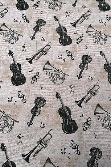 Dekorativna tkanina GLAZBENI INSTRUMENTI