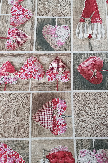 Dekorativna tkanina LIDIA&#39;S HEART crvena