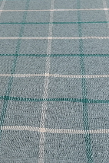 pokrovna tkanina MULL ARCHER karo - sivo zelena - mint