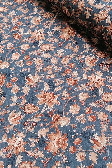 VARANASI KALAMKARI plava pamučna tkanina