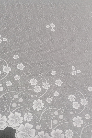 Jacquard zavjesa A39000 bijeli cvjetovi