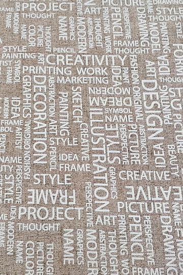 Dekorativna tkanina ART LETRAS