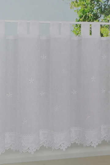 Gotova zavjesa GERSTER bijeli cvijet 50x150 cm