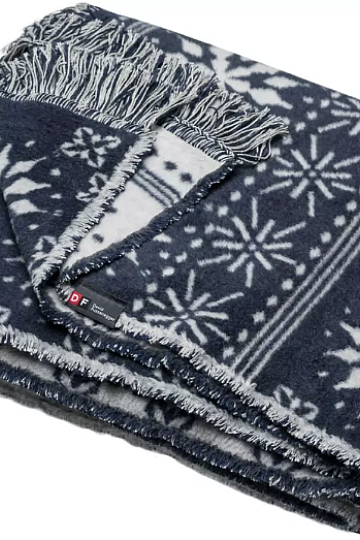 Pamučni pokrivač Winter snowflakes Blue flakes
