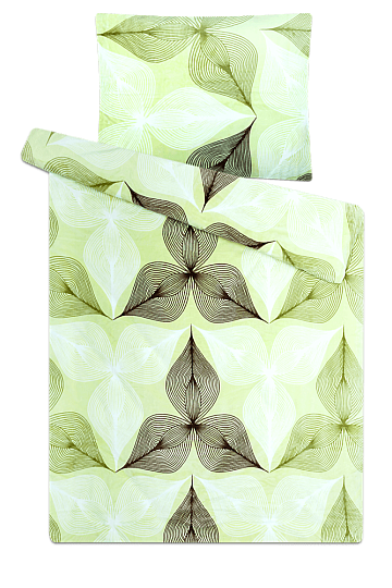 Posteljina od mikroflanela od mikrofibre - PISTACHIA SYMBIOSIS