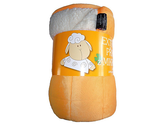 deka od mikrovlakana EXTRA SOFT SHEEP stitch narančasto svjetlo