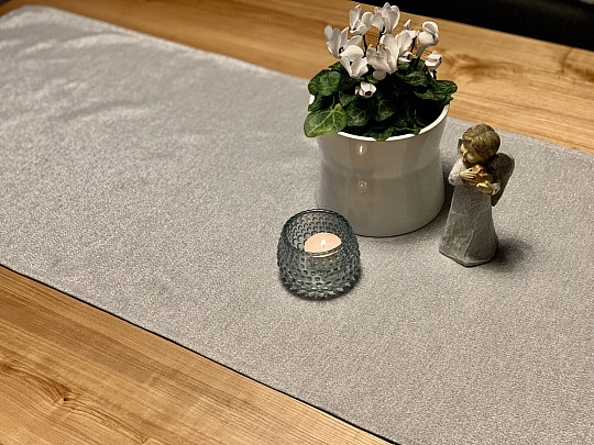 Božićni stolnjaci i šalovi FLASH SILVER sivi