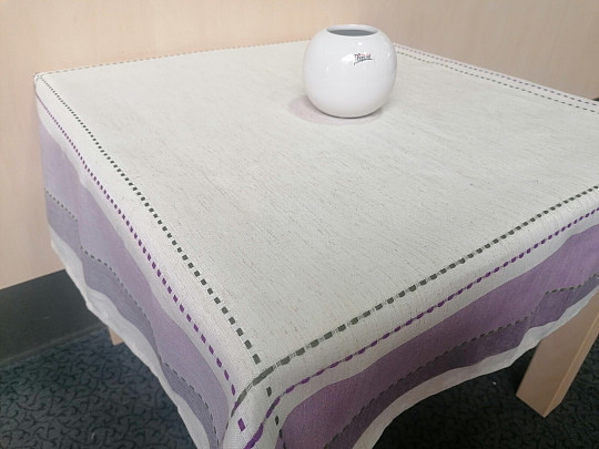 Stolnjaci i šalovi ljubičastozeleni sa zelenim šavovima