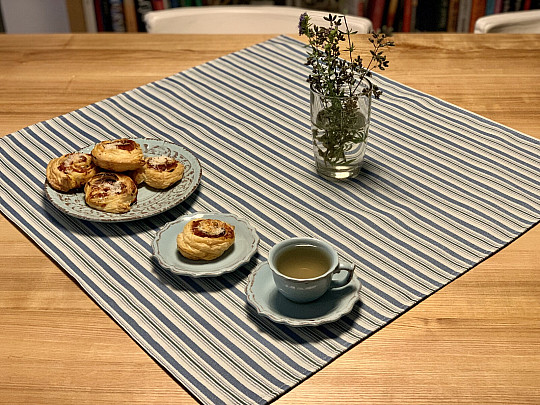 Stolnjak i šal TOSCANA VALERY MULTI STRIPE plavi