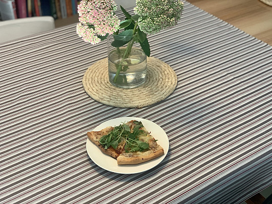 Stolnjak i šal TOSCANA VALERY MULTI STRIPE bordo