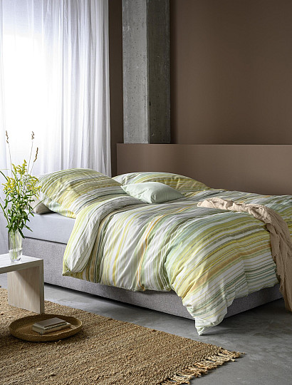 IRISETTE luksuzni pamučni saten MAGIC 30 pruga zeleni