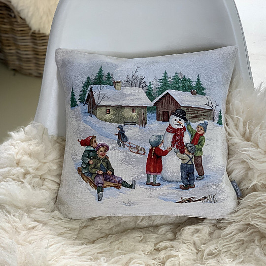 Naslovnica za božićni goblen ZIMSKO POPODNE