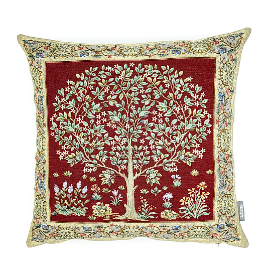 Goblen jastučnica TREE OF LUCK crvena