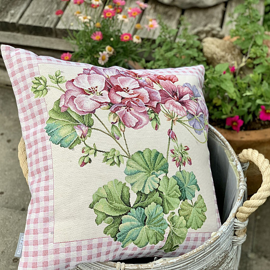 Navlaka za jastuk od goblena PELARGONIE