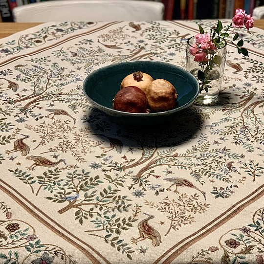 Goblen stolnjak i šal WILLIAM MORRIS bež