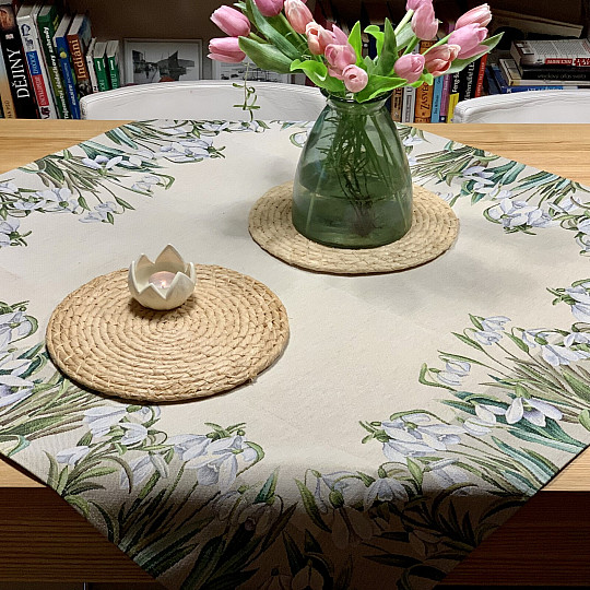 Goblen stolnjak i šal MALE SNJEŽNE PAHULJE