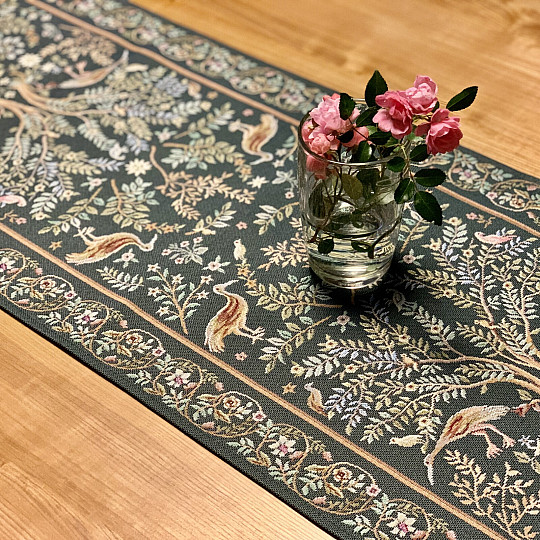 Goblen stolnjak i šal WILLIAM MORRIS zeleni