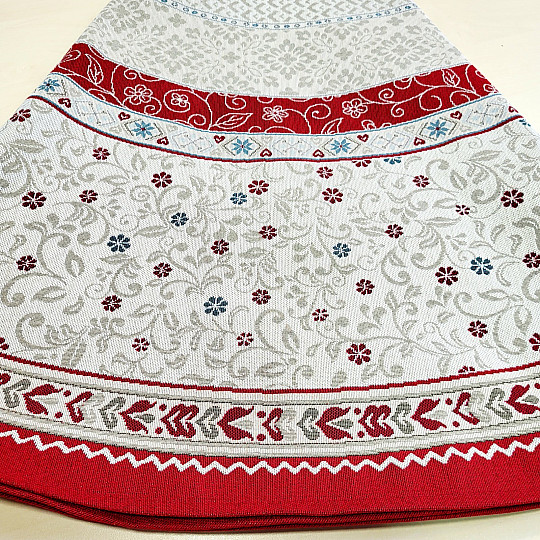 Okrugli tapiserijski stolnjak CVIJEĆE U OKVIRU