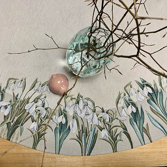 Okrugli tapiserijski stolnjak PAHULJICE