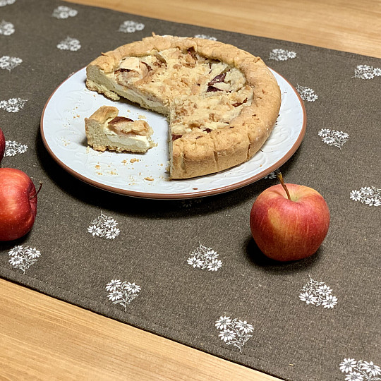 Žakard šal ALPSKO CVIJEĆE SMEĐI