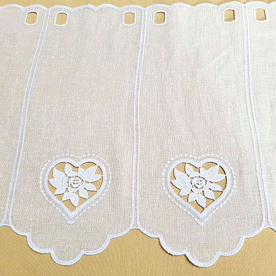 Vitrajna zavjesa BIJELO SRCE