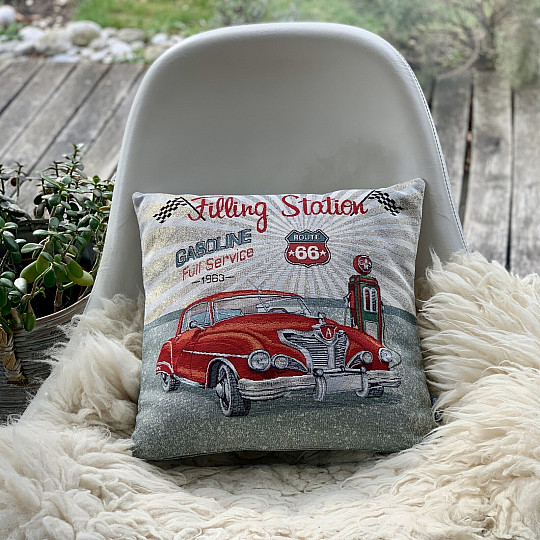 Tapiserijska jastučnica BENZINSKA POSTAJA ROUTE 66
