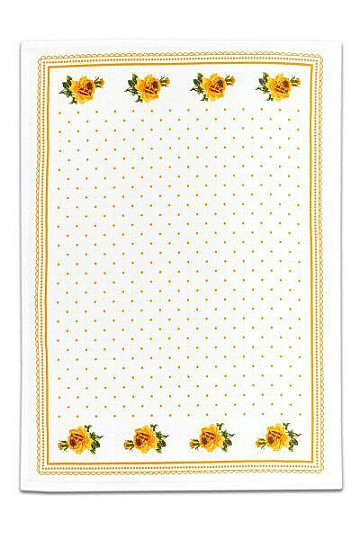 Bakini ručnici, narančaste ruže