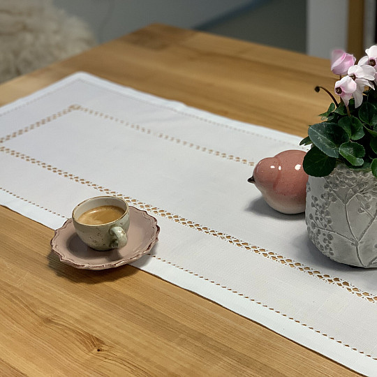 Stolnjak ČIPKA BIJELA RUŽA