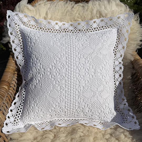 Ukrasna jastučnica LACE bijela