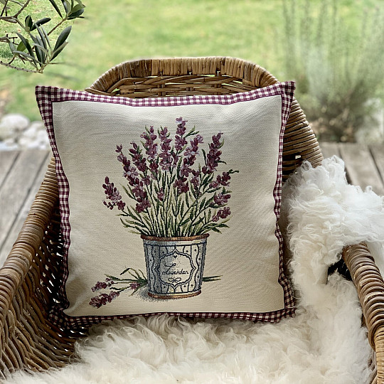 Navlaka za jastuk goblen CVIJEĆE IZ PROVENCE LAVANDA