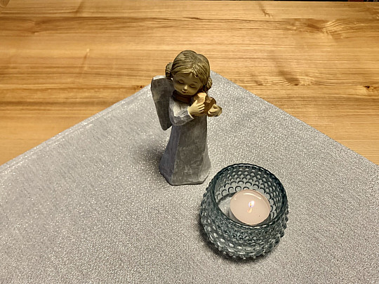 Božićna postavka stola FLASH srebrna